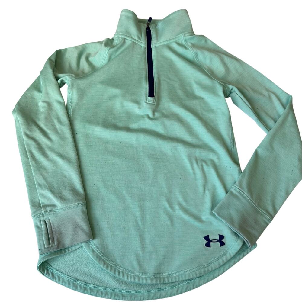 Under Armour Youth Small Teal 1/4 Zip Pullover
